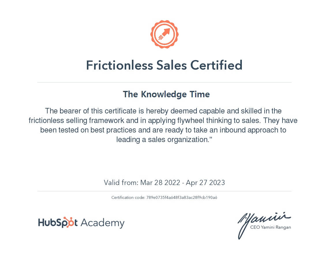 HubSpot Frictionless Sales Certification Exam Answers 2023 Updated