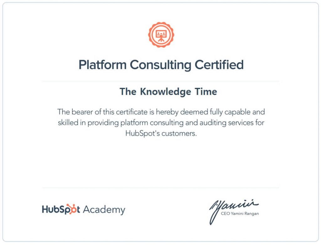 HubSpot Platform Consulting Exam Answers