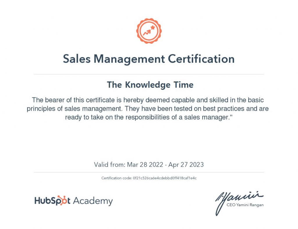 HubSpot Sales Management