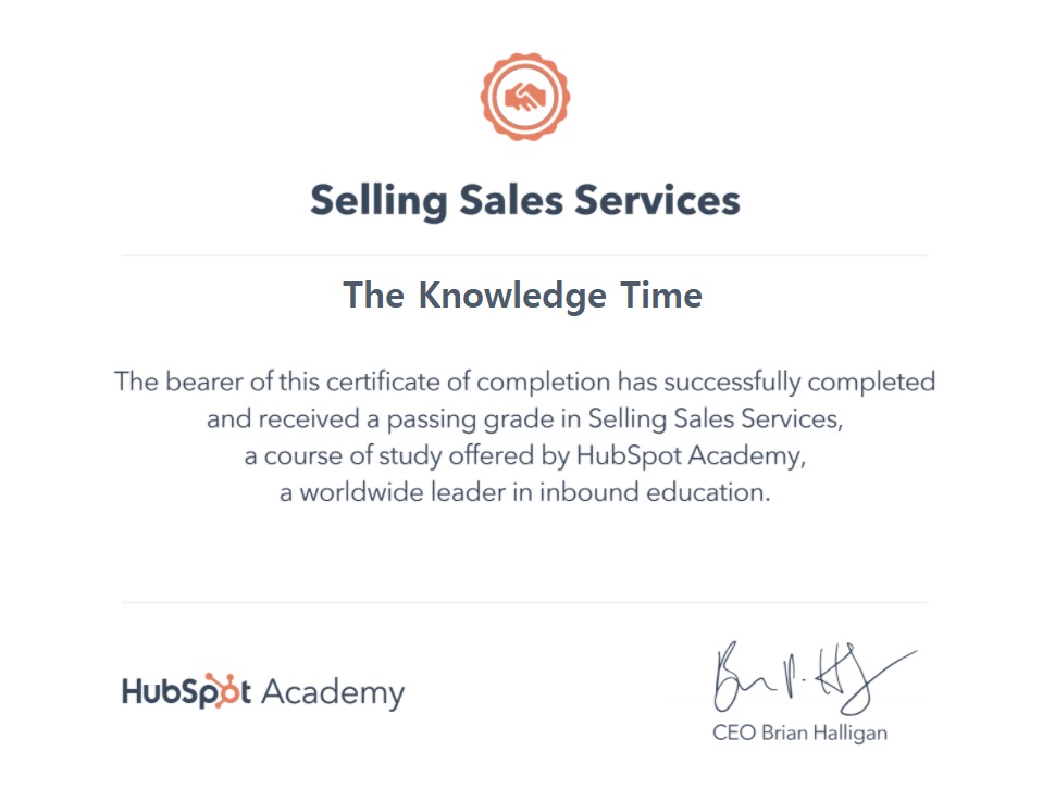 Selling Sales Services Certification