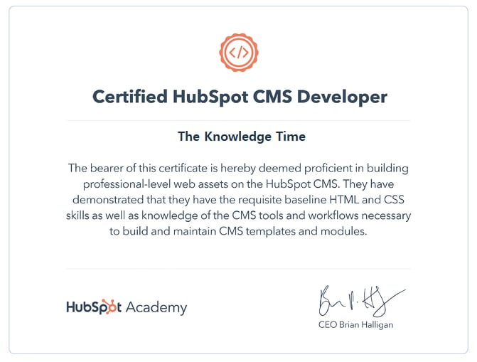 HubSpot CMS for Developers Certification